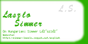 laszlo simmer business card